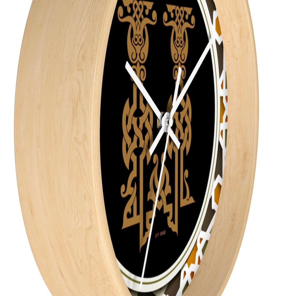 Islamic Wall Clock Calligraphy Wall Clock Arabic Calligraphy | Etsy