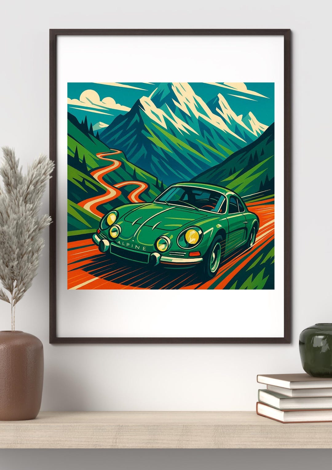 Alpine A110 Comic Style Digital Print - Etsy