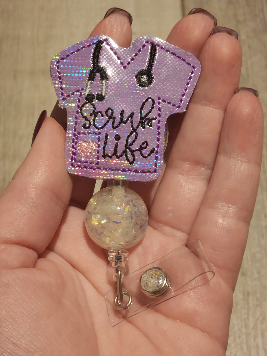 Scrub Life Retractable Badge Reel - Etsy