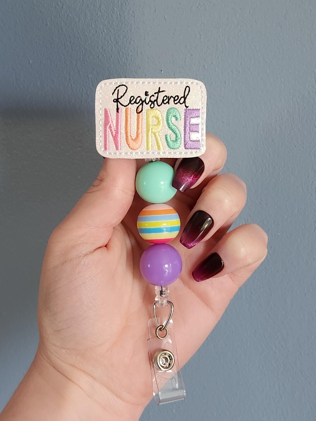 Registered Nurse Badge Reel, Cute Badge Reel for Nurse, Cute Badge Clip — free download