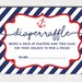 NAUTICAL DIAPER Raffle Printable. Anchor Baby Shower. Nautical | Etsy