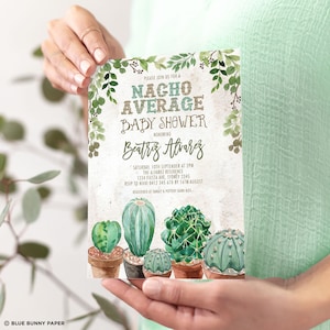 Bearbeitbare Fiesta Baby Shower Einladung. Mexikanischer Nacho Durchschnitt Baby Printable. Rustikaler Kaktus Invite. Gender Neutral Template Download. CAC5