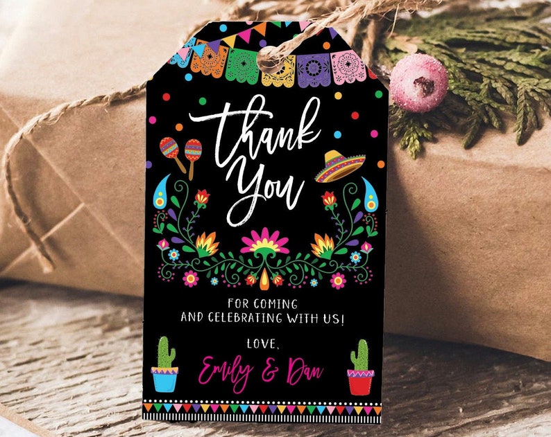 Editable Fiesta Favor Tag Template Fiesta Baby Shower Mexican Floral Birthday Favors Nacho Average Party Taco Bout a Baby