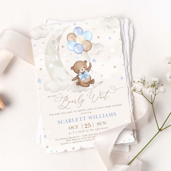 Teddy Bear Invite Etsy