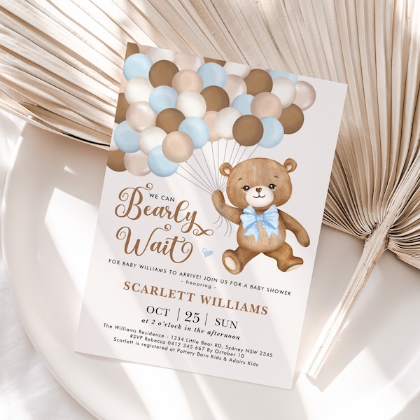 Teddy Bear Invite Etsy