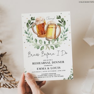 Cervejas antes de eu fazer convite para jantar de ensaio de casamento, convite para chá de casais de cerveja, brindes e cervejas MODELO EDITÁVEL Corjl Download, OKT1
