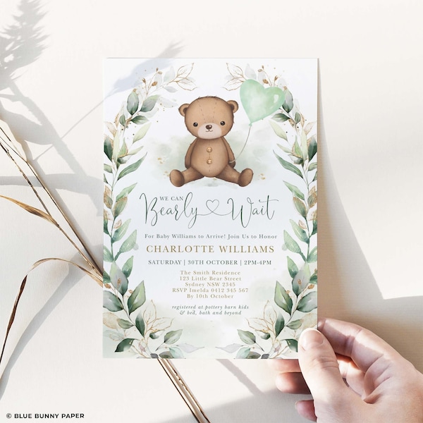 Teddy Bear Invite Etsy
