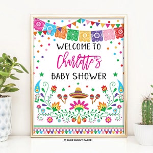 Editable Fiesta Baby Shower Welcome Sign. Nacho Average Mexican Birthday Party Decorations. Printable Instant Download. CDM1