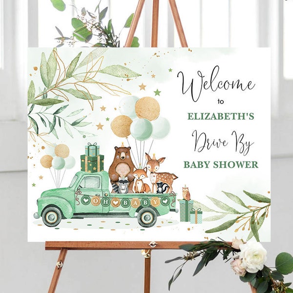 Drive by Baby Shower Yard Sign Etsy
