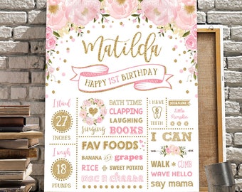 1st birthday poster etsy