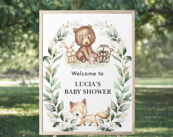 Kit Di Decorazioni Per Baby Shower Nel Bosco Da 268 Pezzi Per Ragazzo O Ragazza Decorazione Per Animali Della Foresta Di Genere Neutro Banner~p168467144
