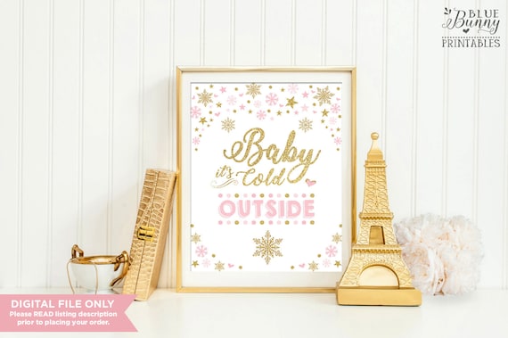 Pink and Gold Winter Onederland. Snowflake Party Straws. Pink and Gold 1st  Birthday. Girl Snowflake Baby Shower. Baby It's Cold Outside.