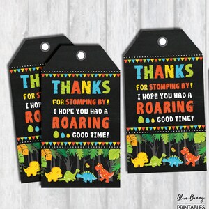Dinosaur Favor Tags. Boy Dinosaur Thank You Tags. Dinosaur Party Printable. Baby Dinosaur Birthday Chalkboard. Thank You Card. DIN1