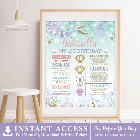 Nautical Party Decor 1st Birthday Chalkboard Boy NAUTICAL ISLAND