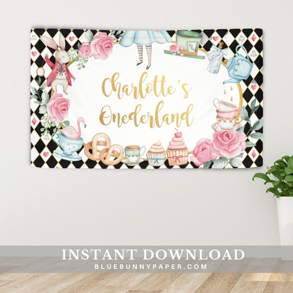 Alice in Wonderland Party Decorations & Games Printable Kit INSTANT  DOWNLOAD Mad Hatters Teaparty, Wonderland Party, Alicewonderland 