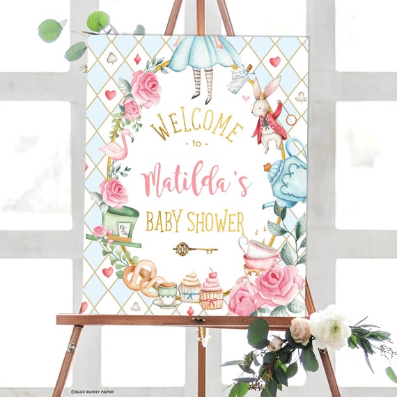 Alice in wonderland hotsell baby shower decorations
