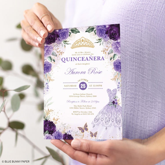 Unique Quinceanera Invitation Template Template