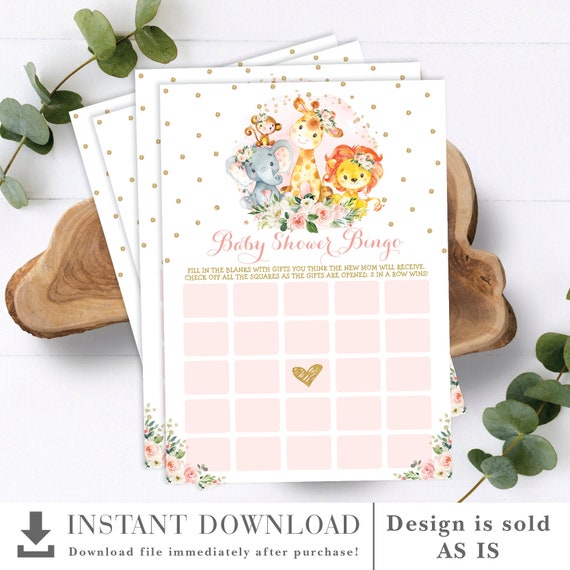 Jungle Bingo Printable Jungle Bingo Printable