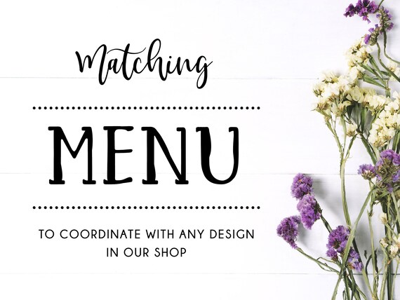 Made-to-Match Printable Menu Il_570xn