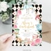 Alice in Wonderland Invitation Template, Alice in Onederland 1st Birthday Invite, Mad Tea Party, EDITABLE Printable Instant Download, AL1