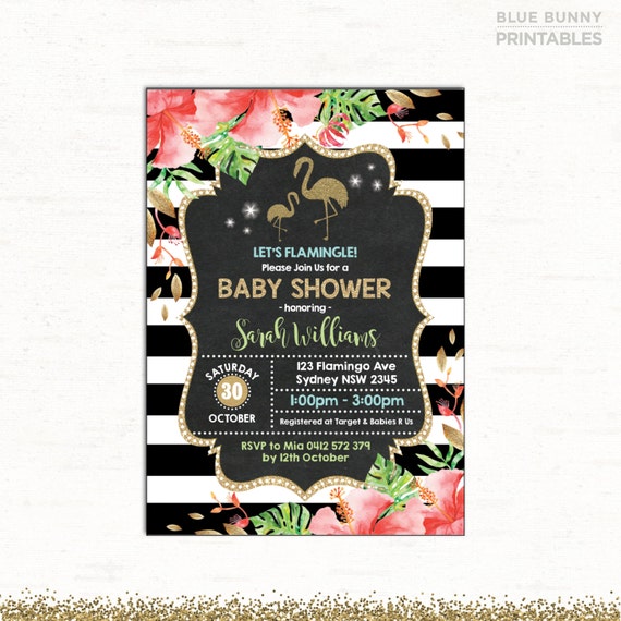 pool party baby shower invitations