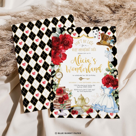 Alice in Wonderland Gifts Sign, Onederland Girl 1st Birthday Mad Hatter Tea  Party, Baby Shower Printable Decorations Instant Download, AL1 (Download  Now) 