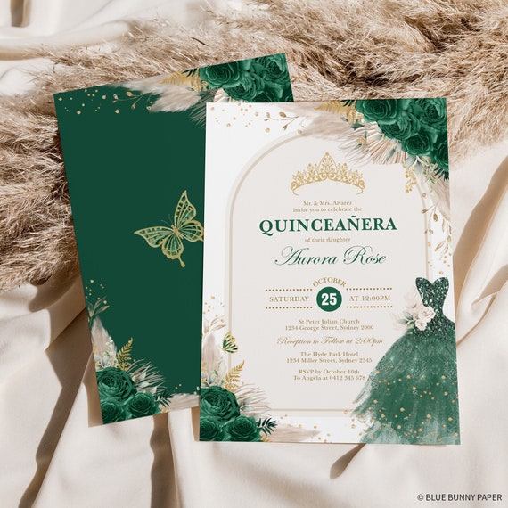 emerald-green-quinceanera-invitation-template-mis-quince-15-etsy