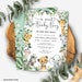Editable Safari Baby Shower Invitation. Jungle Sweet Baby Boy Invite. Wild Animals Greenery Printable Template. Instant Download. JUN13