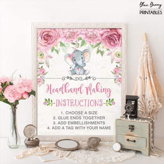 Pink Elephant Headband Making Instructions Floral Headband Station Pink Elephant Headband Making Instructions Floral Headband Station
