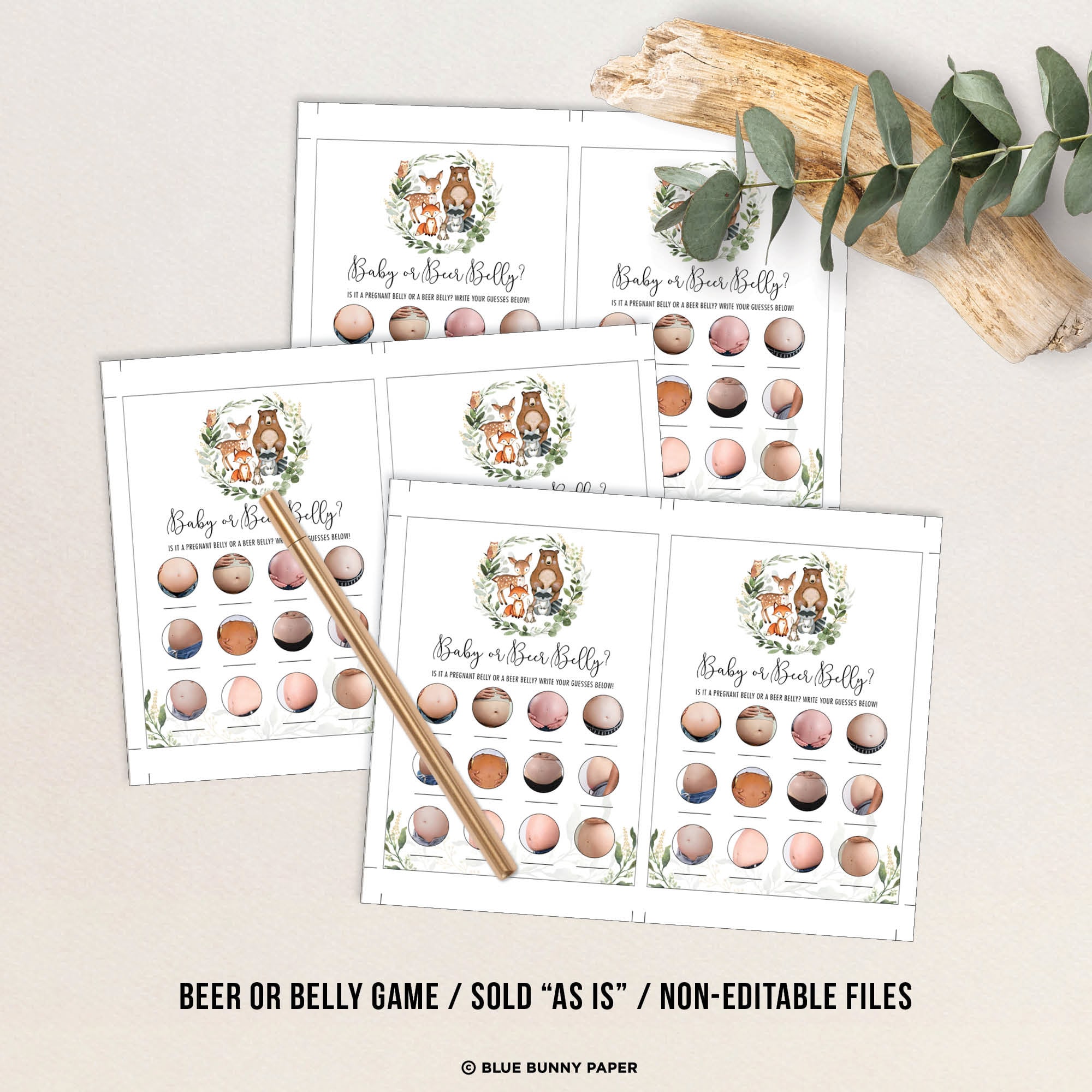 Beer or Belly Baby Shower Game Beer Belly or Baby Bump Etsy Australia