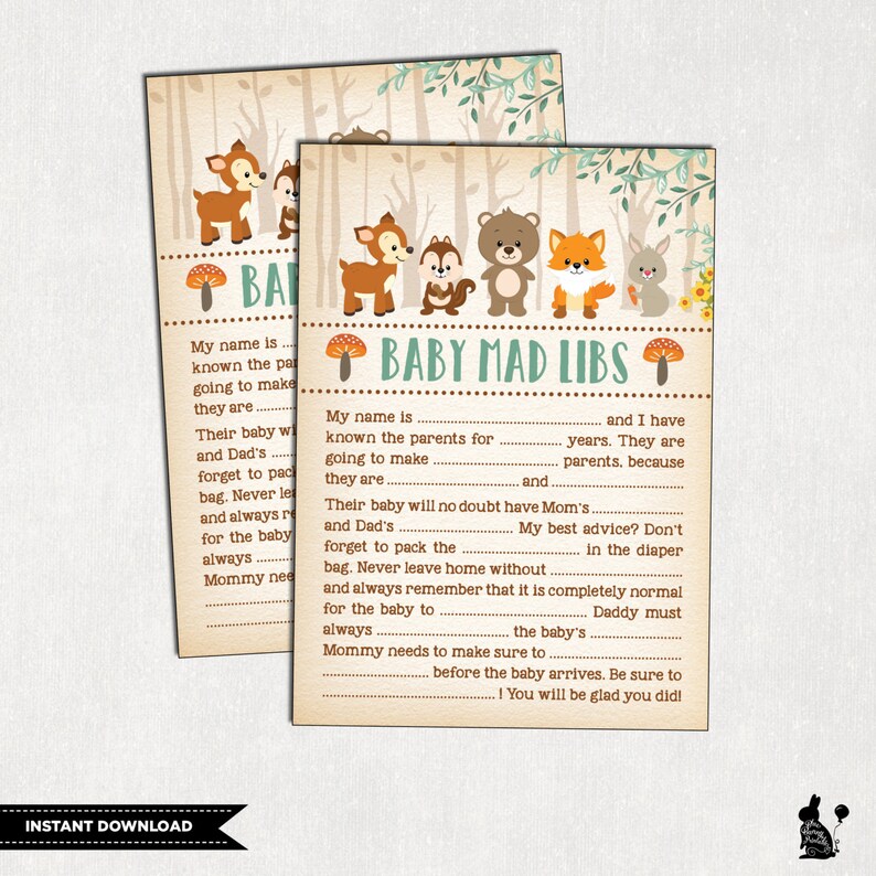 Baby Shower Libs Hilarious Baby Shower Mad Libs Printable Advice
