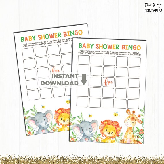 Jungle Bingo Printable Jungle Bingo Printable