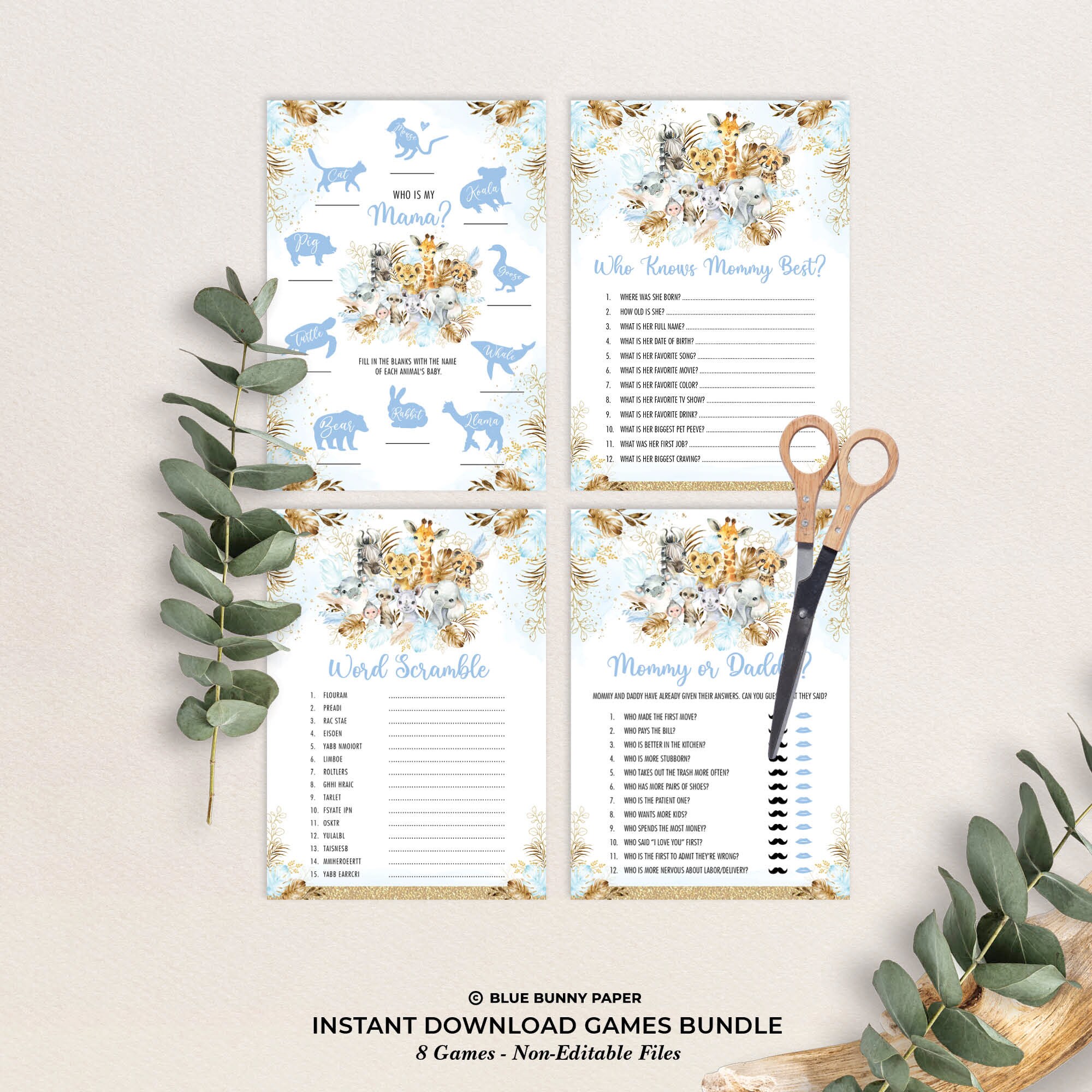 Gioco Baby Shower Safari Pink Bee Party Gioco Per Baby Shower