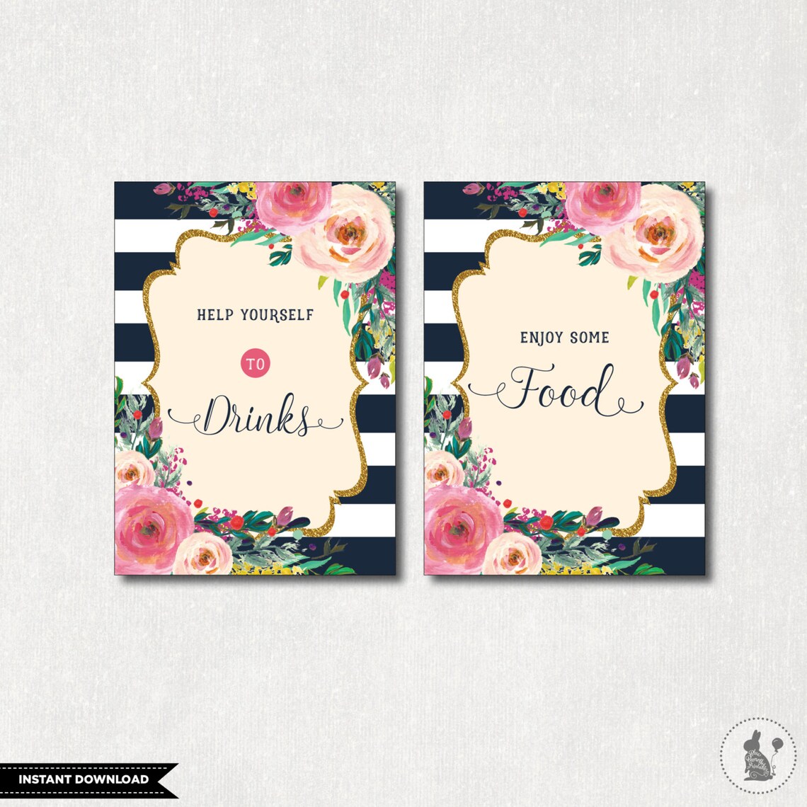 Printable Floral Baby Shower Table Signs. 6 Signs. Gift Table Etsy