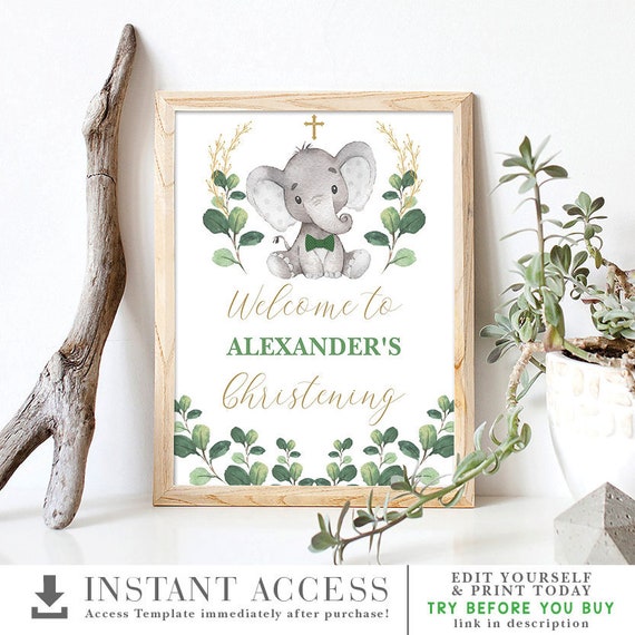 Tarjeta De Felicitación Para Bautizo De Sobrina – Sobrina Muy Especial – Elefante Y Globos – Acabados Especiales Y