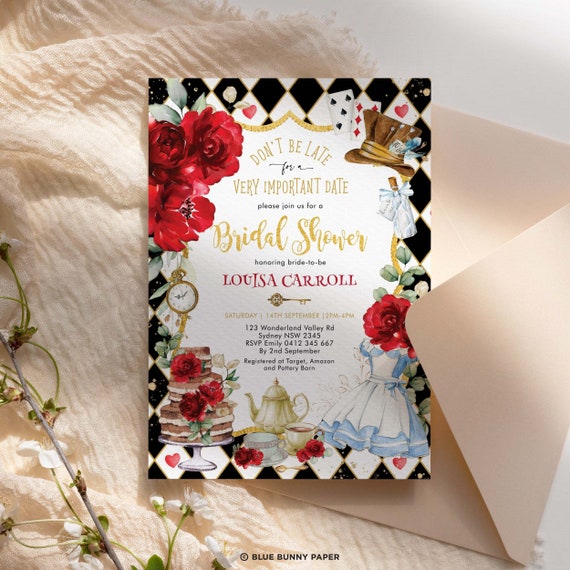 Alice in Wonderland Invitation - My Party Templates