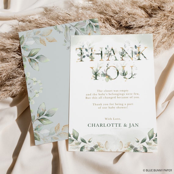 Thank You Business Cards | Black Thank You Cards And Envelopes 5 X 7 - View #2