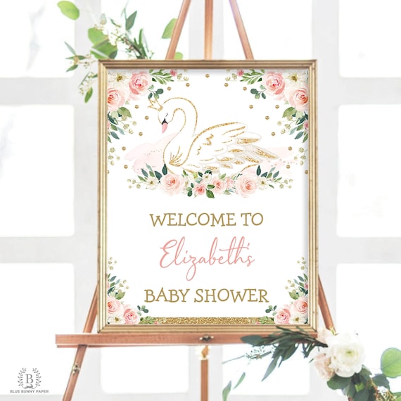 Blush Floral Girl Baby Shower Decorations