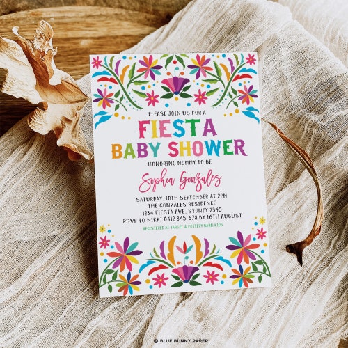 Fiesta Baby Shower EDITABLE Invitation Mexican Baby Shower - Etsy