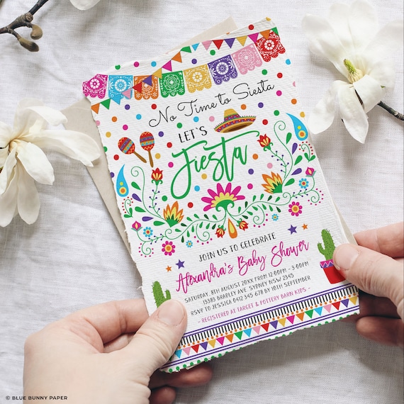 EDITABLE Fiesta Baby Shower Invitation. Mexican Fiesta Floral Party Printable Invite. Cactus Succulent INSTANT DOWNLOAD. CDM1 Il_570xn