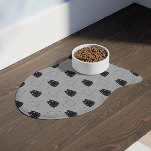 Custom Pet Portrait Fish Shape Food Mat