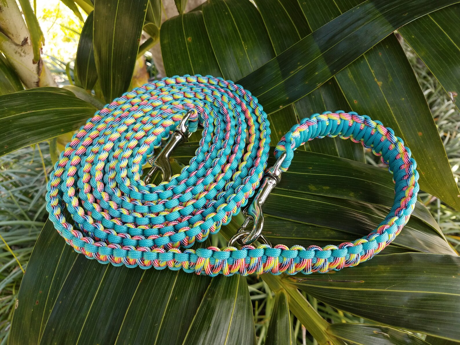 Custom Hands Free Paracord Dog Leash Hiking Dog Leashes Etsy