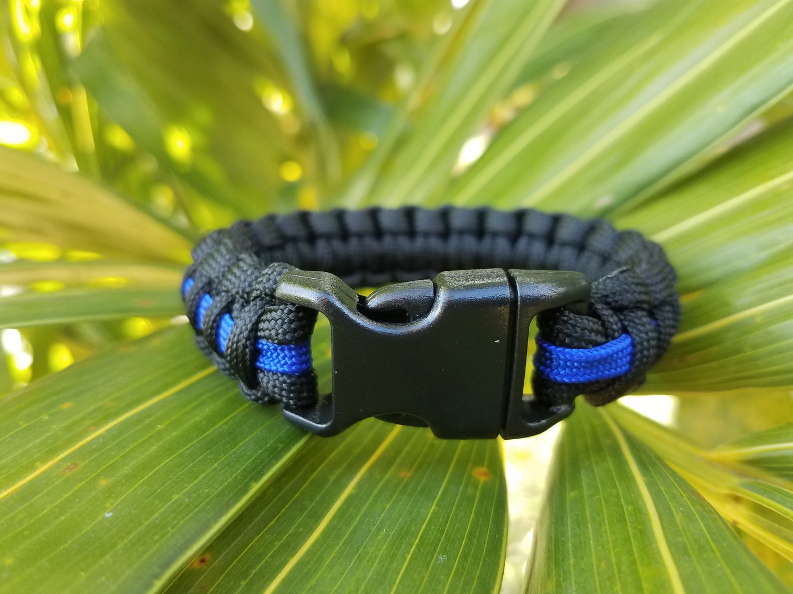 Thin Blue Line Paracord Bracelet Police Officer Paracord Etsy