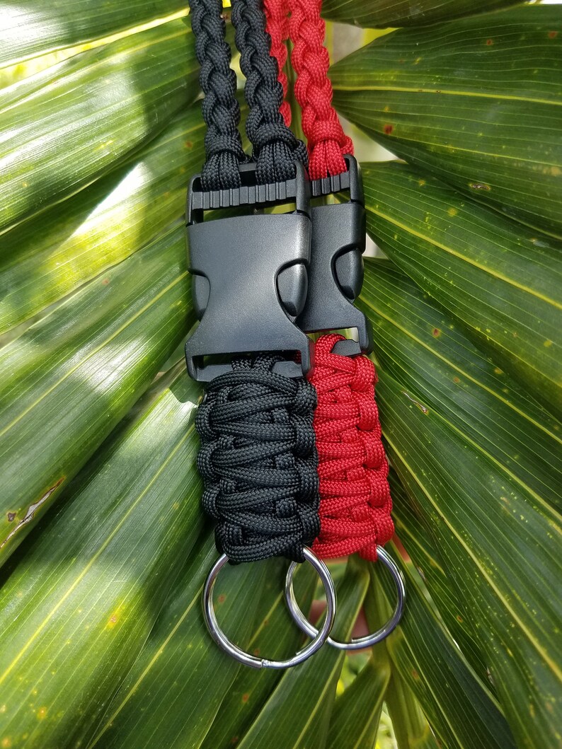Paracord ID Lanyard W/ Quick Release Buckle Break Away Buckle Etsy