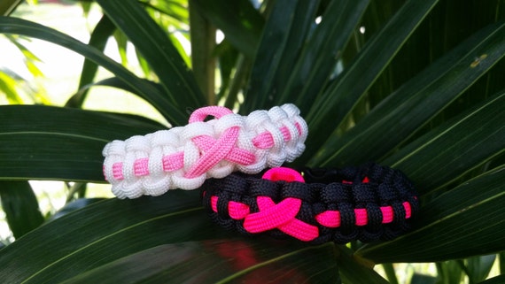 Breast Cancer Awareness Paracord Bracelet. Paracord Breast Cancer