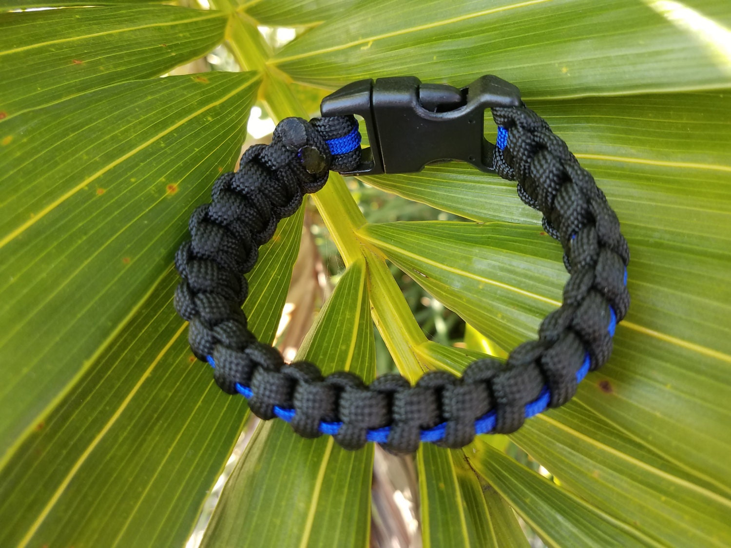 Thin Blue Line Paracord Bracelet Police Officer Paracord Etsy