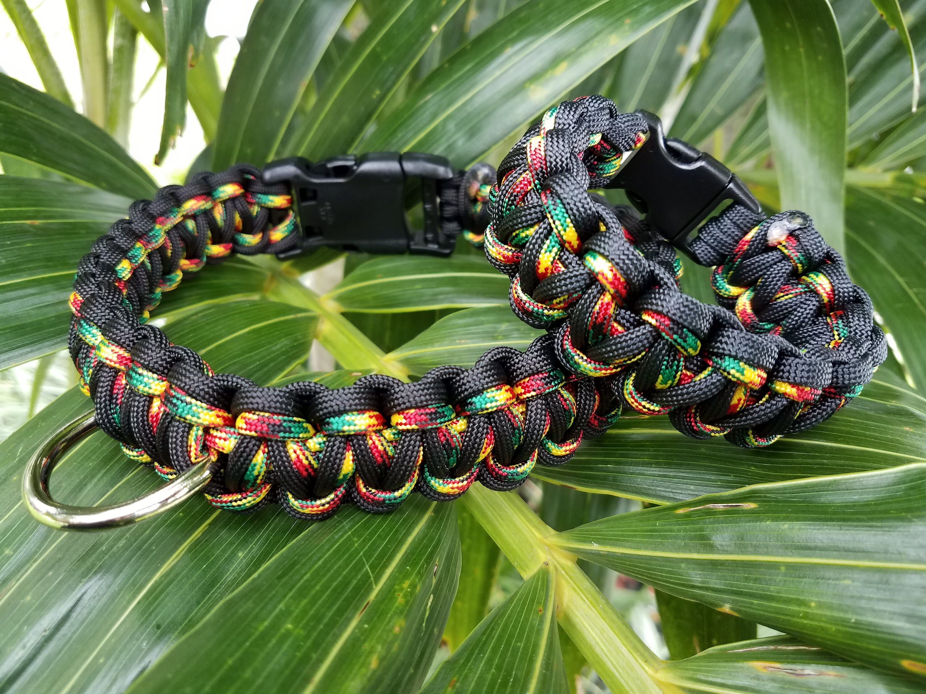 Rasta Paracord Dog Collar and Bracelet Set Jamaican Dog Etsy