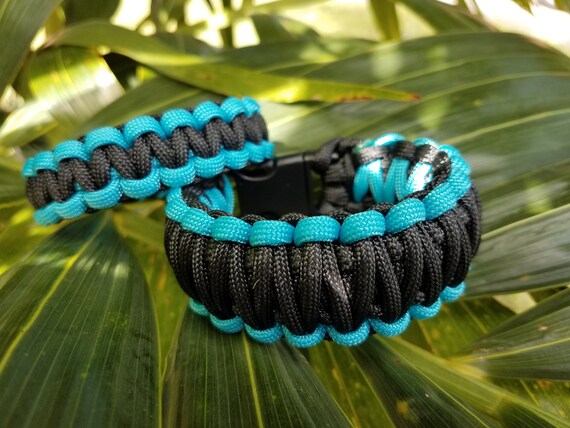 Handmade Mini Cobra Paracord Bracelet With Mini Snap Hook Clasp, 8 1/4  Wrist