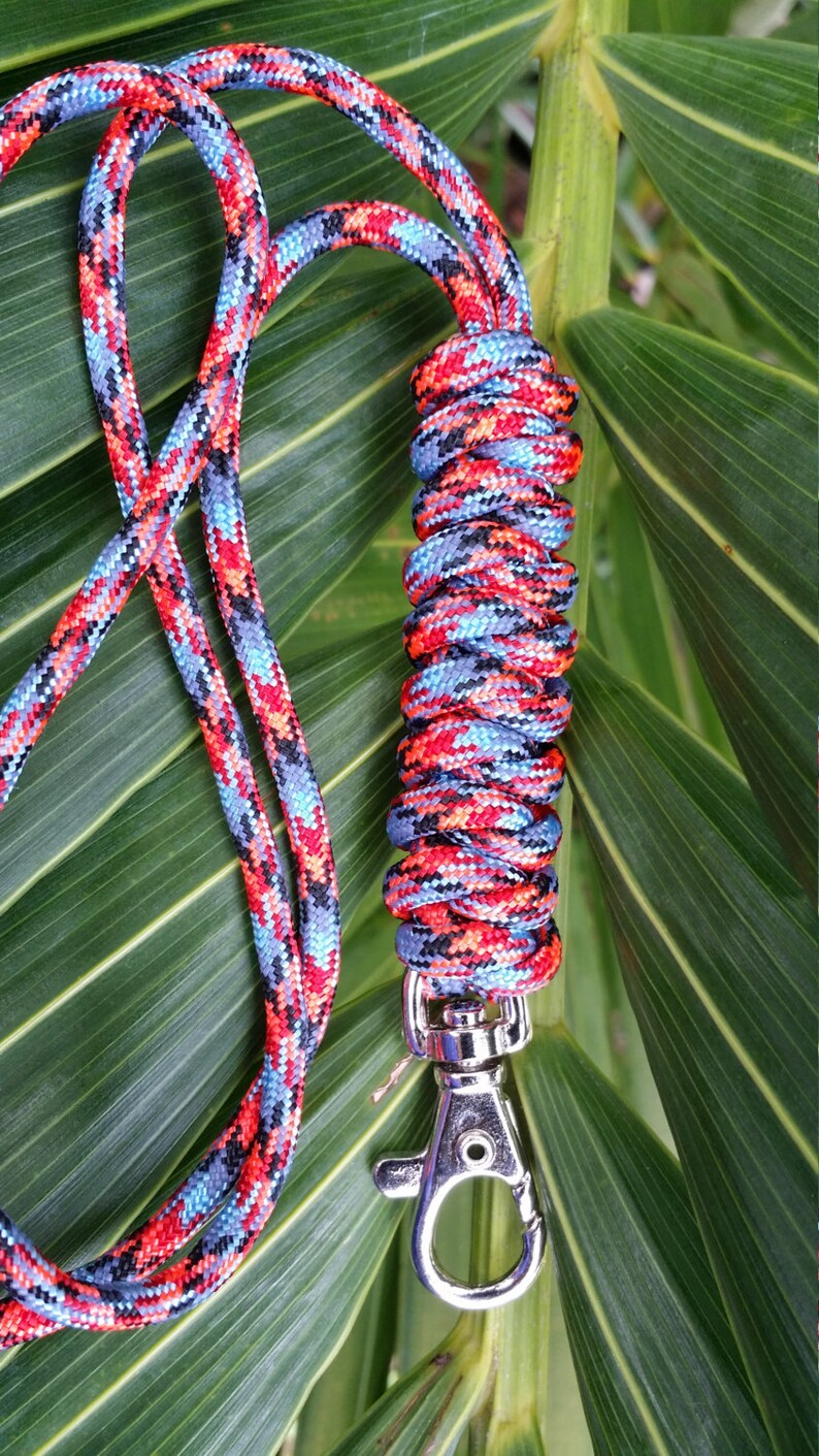 Paracord Badge Lanyard Office Badge Lanyard ID Lanyard Etsy