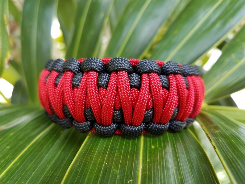 Thin Red Line King Cobra Paracord Bracelet Firefighter Etsy